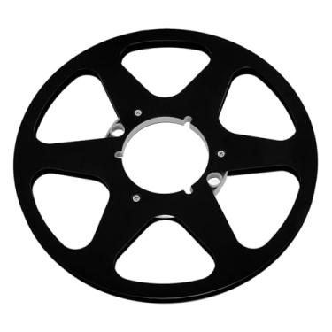 Imagem de Carretel de Recolhimento de 1/4 de 10 Polegadas, Carretel de Fita Vazia 6 Furos de Resistência Ao Liga de Alumínio para Rebobinador a Carretel Toca-fitas (Preto)