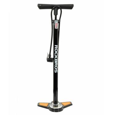 Imagem de Bomba Ar em Pé Manômetro 160psi Bico Grosso Fino Adaptador de Bico Rockbros