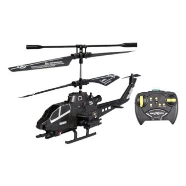 Imagem de kowaku Helicóptero de controle, helicóptero de controle remoto, lutador, luzes noturnas led, brinquedo ao ar livre, helicóptero rc para adultos, preto