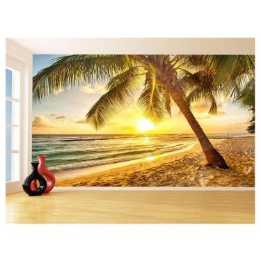 Imagem de Papel De Parede 3D Paisagem Por Do Sol Mar Praia 3,5M Pds39
