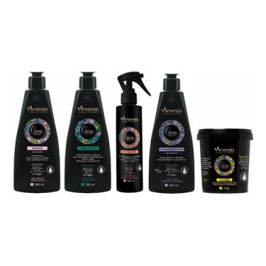 Imagem de Kit Arvensis Shampoo Cond. Ativ. Ondulados Mascara 2x1 Spray coco limpa professional kit tonifica repara salão profissional