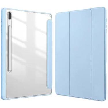 Imagem de Capa Para Samsung Galaxy Tab S8 Plus S7 Plus S7 Fe 12.4 + Película DM ACESSÓRIOS (AZUL BEBE)