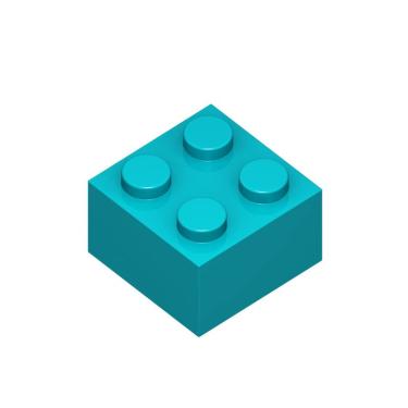 Imagem de Building Brick ttehgb toy Classic 2x2 300 peças azul escuro verde
