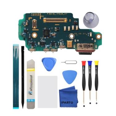 Imagem de iParto Kit de substituição de porta de carregamento para Samsung Galaxy S23 Ultra SM-S918U SM-S918U1 USB Flex Dock Connector Charging Flex Substituição com ferramentas