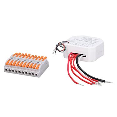 Imagem de Módulo de Interruptor Inteligente WiFi, Interruptor de Luz Temporizador de Controle Remoto de Aplicativo de 4 Gangues Com Função de Controle Duplo, Design Oculto para Fácil