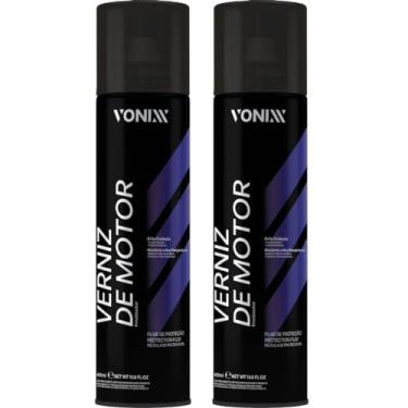 Imagem de Kit 2 Verniz de Motor em Spray Vonixx 400 ml Protetor de Motores em Geral