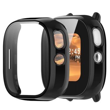 Imagem de Pacote com 2 capas compatíveis com Gizmo Watch Disney_Edition, protetor de tela para crianças, com protetor de tela de vidro temperado, cobertura total HD, ultrafina, capa protetora rígida de