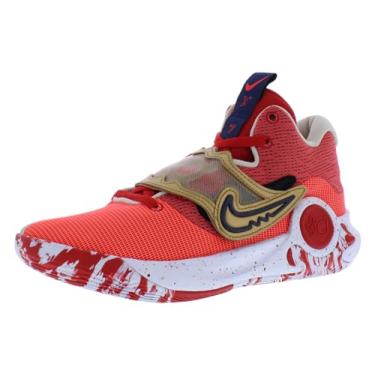 Imagem de Nike Tênis masculino KD Trey 5X preto/vermelho universitário (DD9538 006), Univeristy vermelho/dourado metálico, 44