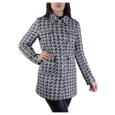 Imagem de Casaco Feminino Pellini Xadrez Preto - GD4319-Feminino