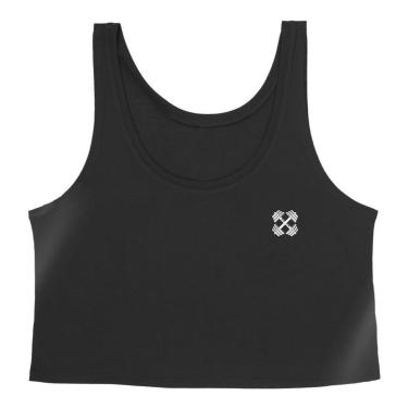 Imagem de Cropped Feminino Regata Good Look Fitness Academia Estampada Peso-Feminino