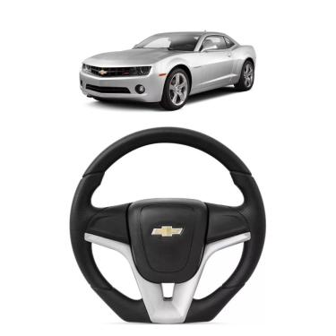 Imagem de Volante Esportivo Gm Camaro Preto Pu