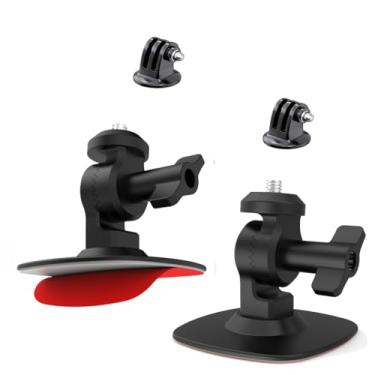 Imagem de Fotoleey Suporte adesivo flexível para Insta360 X5/X4/X3/X2, para GoPro Hero 13/12/11, compatível com capacetes, painéis, pranchas de surf, skates, inclui alça antiperda e adaptador de câmera, pacote