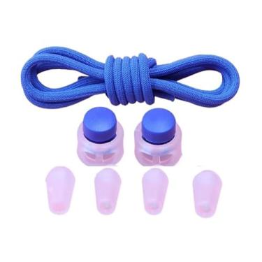 Imagem de No Tie Shoelaces Rubber Band For Shoes Round Elastic Laces Sneakers Lazy Sport Laces Without Binding Shoestrings(Royal blue)
