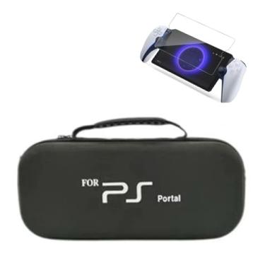 Imagem de Case Bag Bolsa Estojo de Transporte + Película Vidro Temperado Dureza 9H Compatível com Ps Portal (Preto)
