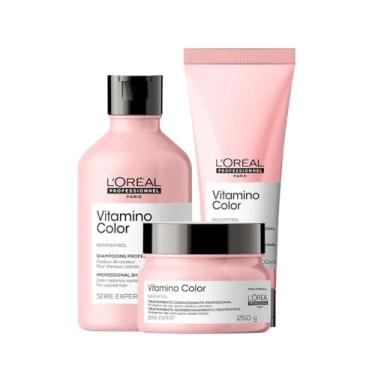 Imagem de Kit Loreal Vitamino Color Resv Sh300ml+cond200ml+masc250gr