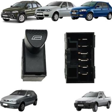 Imagem de Botão Vidro Elétrico Pálio Siena 1996 A 2003 Lado Passageiro - Multiqu