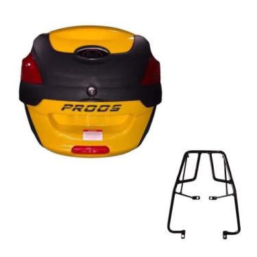 Imagem de Baú 41 litros Amarelo com Bagageiro para Biz 1998 até 2005 - Awa