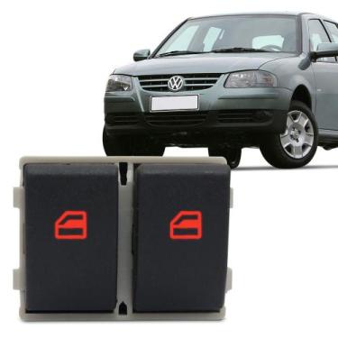 Imagem de Botão Vidro Elétrico Duplo Gol Fox G4 G5 G6 2003 a 2015 Dianteiro LED 