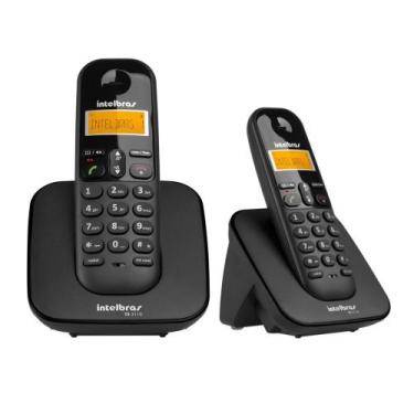 Imagem de Kit Aparelho Telefone Sem Fio e Ramal Bina Alcance 50 a 300M - Intelbr