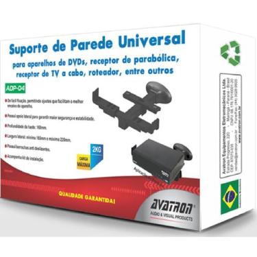 Imagem de Suporte de parade fixo universal para aparelhos de dvds, blu-ray, rece