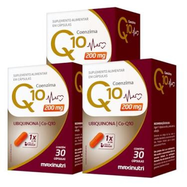 Imagem de Kit 3 Coenzima Q10 Gold Ubiquinona 200mg 30 Cápsulas Chikweb