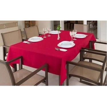 Imagem de Toalha de Mesa Quadrada Oxford 1,40 x 1,40 Admirare, Vermelha