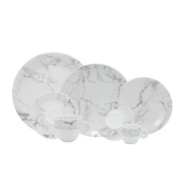 Imagem de Aparelho de Jantar 42 Peças Mármore Cinza Schmidt