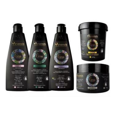 Imagem de Kit Arvensis Shampoo Condicionador Ativador Geleia Alta