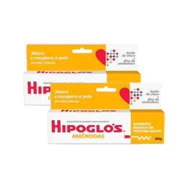 Imagem de Kit 2 Cremes Preventivo Contra Assaduras Hipoglós Amêndoas 40g