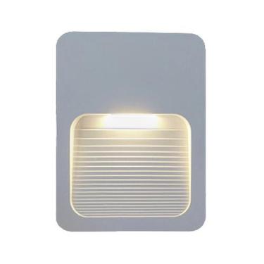Imagem de Balizador Sobrepor Led Fit Slim 2w Bivolt Parede Escada Muro Branco - 