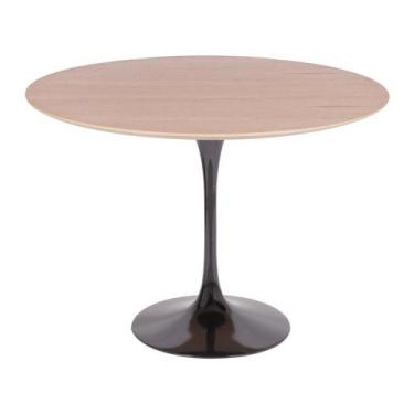 Imagem de Mesa Saarinen Redonda Freijó 90cm - Base Preta - mgsaarinen