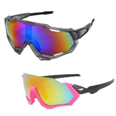 Imagem de Kit 2 Óculos Ciclismo MTB Masculino Feminino Espelhado UV400 - PENDULA