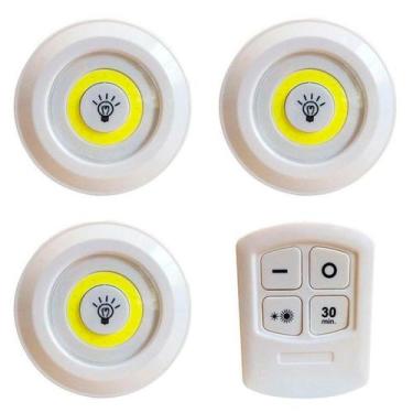 Imagem de Luminária Spot Led Sem Fio Kit c/ 3 Controle Remoto Incluso - BIVENA