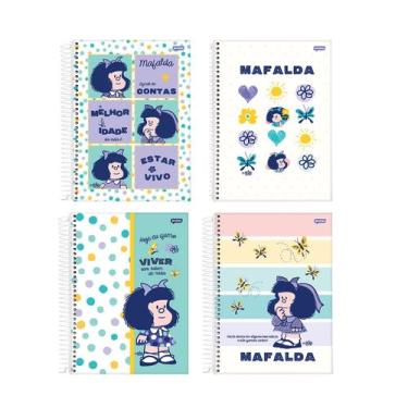 Imagem de Caderno Espiral Universitário 1 Matéria 80 Folhas Mafalda - Jandaia