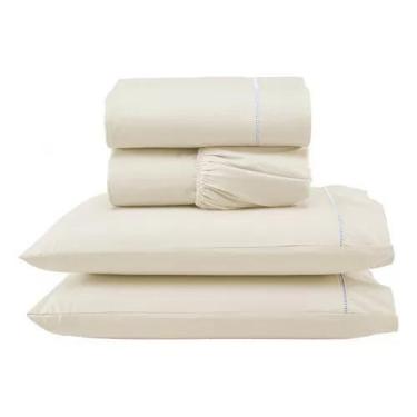 Imagem de Roupa de Cama Casal Queen 400 Fios Micropercal 3 Pçs Jogo de Lençol Ex