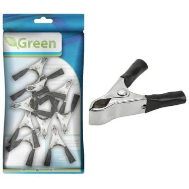 Imagem de Kit 10 Garra Jacaré Grande Preto 4,7cm - GREEN