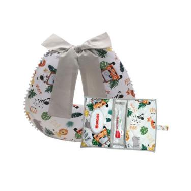Imagem de Kit Almofada Amamentação com Porta Fralda Bebê Menina Menino - Maria's