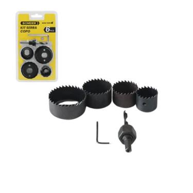 Imagem de Kit Jogo Serra Copo 6 Peças 1.1/4' A 2.1/8' Para Madeira Gesso Pvc Plá
