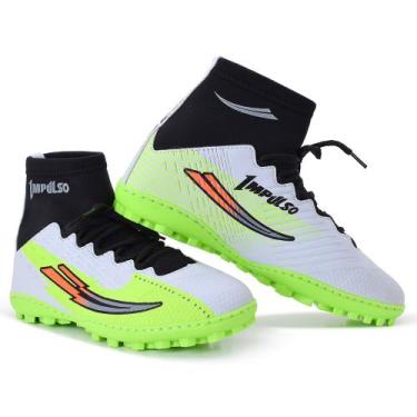 Imagem de chuteira sosaite cano longo - impulso, Branco amrelo, 39