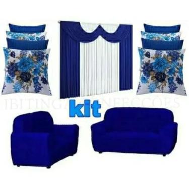 Imagem de Cortina Paris 2mt+capa Sofa 3e2lugar+4capa Almofadas - ibitinga confec