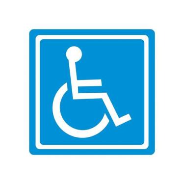 Imagem de Adesivo sem resina cadeirante porta carro casa banheiro 15x15 cm - Teu