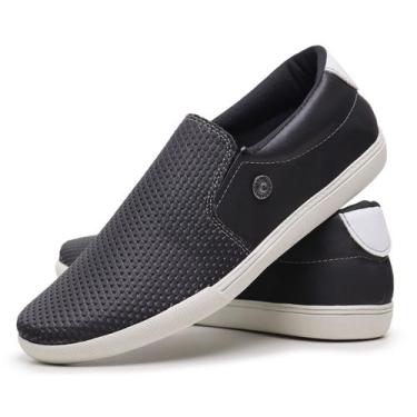 Imagem de Sapatênis Casual Masculino Iate Slip On - Eleganci, Preto, 40, Masculi