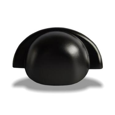 Imagem de Puxador Concha Embutir Em Gavetas Porta Moveis 64mm Preto - Criativa P