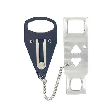Imagem de Fechadura de porta portátil, trava extra para privacidade e segurança adicionais no apartamento, protege a segurança da família e evita a entrada não autorizada em viagens, casa, quarto, hotel,