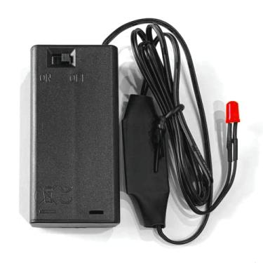 Imagem de Alarme de carro falso Blue Charm, vida útil da bateria de uso contínuo de 1,5 ano, luz LED vermelha piscando com fio longo de 106,7 cm, (2 pilhas AA não incluídas)