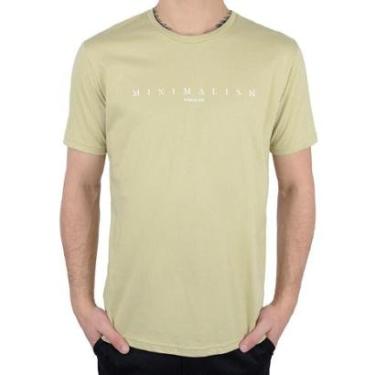 Imagem de Camiseta Masculina King&Joe MC Minimalismo Bege - CA23015-Masculino