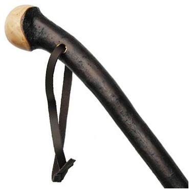 Imagem de Bengala unissex polida natural casca preta irlandesa - presente acessível! Item #DHAR-9769500
