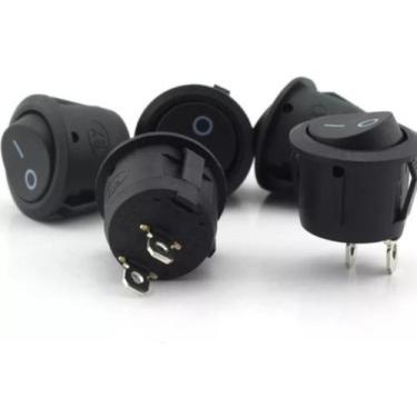 Imagem de 10x Chave Redonda Tic Tac Botão Liga Desliga On Off - Cqc