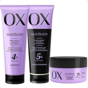 Imagem de Kit Ox Glicólico: Shampoo, Condicionador e Máscara 240ml