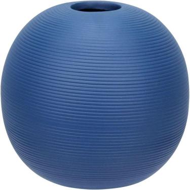 Imagem de Vaso Decorativo Enfeite Casa Aparador Home&co Cerâmica 11x12x12cm Azul